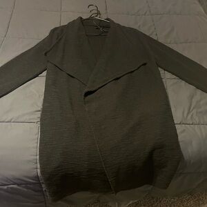 Steve Madden Charcoal Open-Front Cardigan